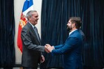 Abinader ofrece saludo protocolar al presidente de Chile Gabriel Boric