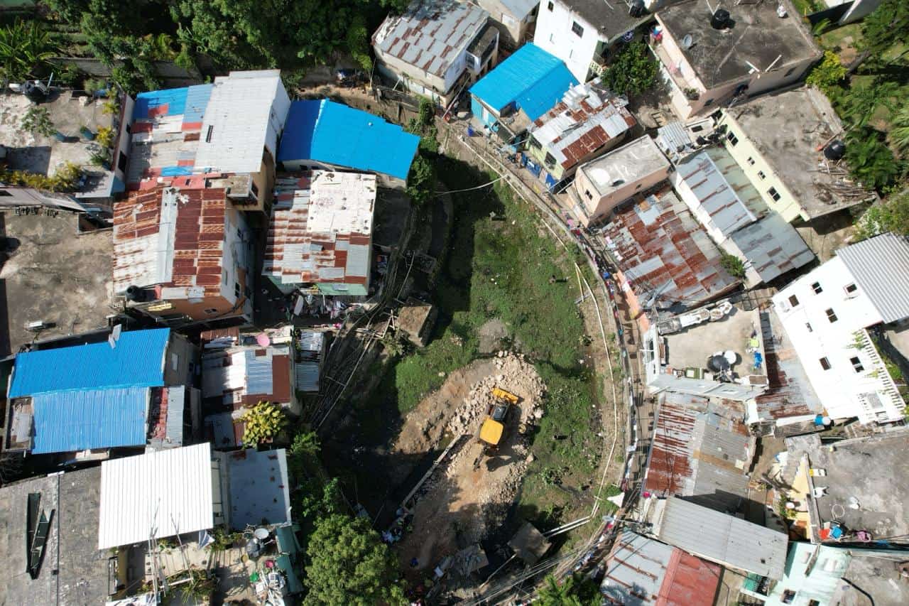 Vista aérea de la laguna de Los Platanitos, en el Distrito Nacional.
