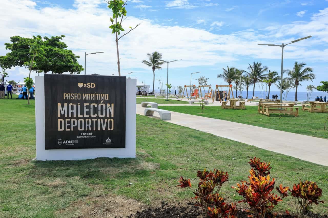 Entrada al Malecón Deportivo inaugurado este jueves.