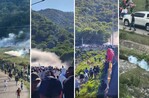 Manifestación contra minería en San Juan termina con bombas lacrimógenas, chorros de agua y heridos