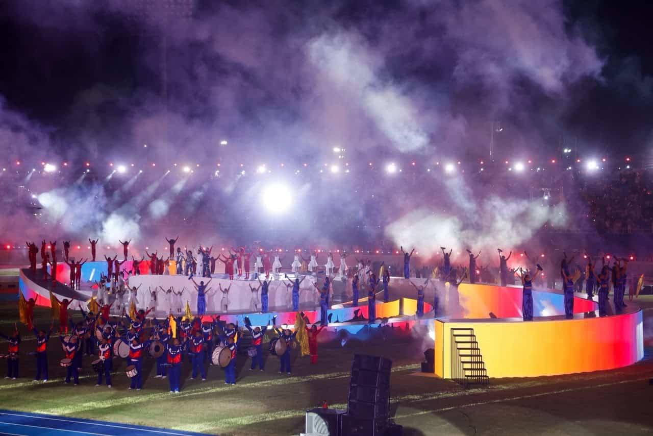 Parte del show artístico de apertura.