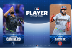 Caminero y García Jr. seleccionados Jugadores de la Semana en MLB