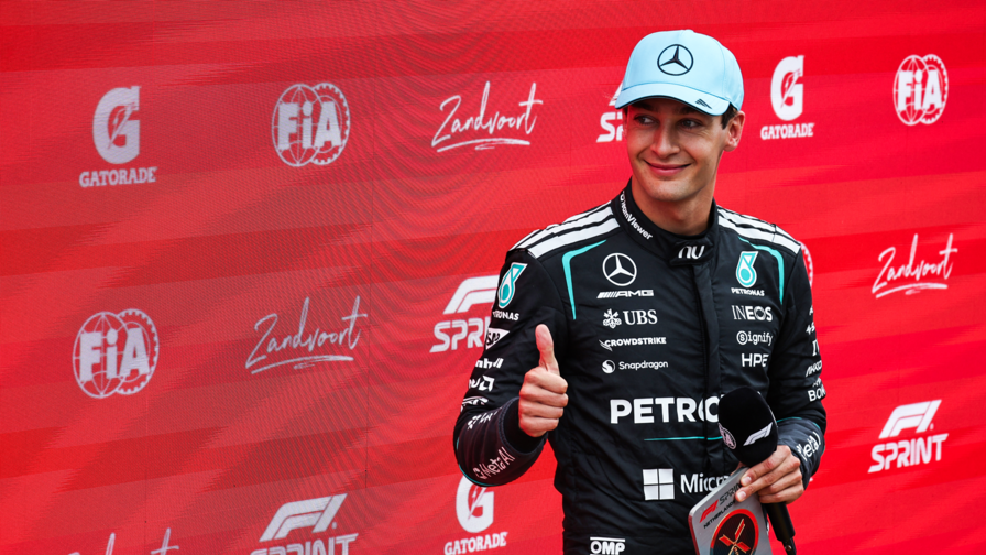 George Russell (Mercedes) gana la carrera esprint del GP de F1 de Países Bajos