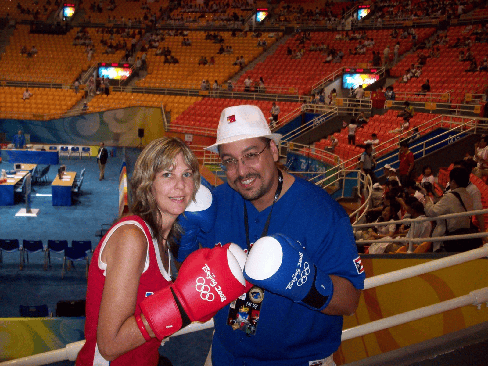 Rafael y Vanessa en los Juegos Olímpicos de Pekín 2008, efectuados entre el 8 y 24 de agosto en la capital de la República Popular China.