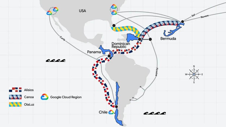 Google conecta cable submarino en República Dominicana