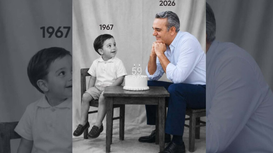 Luis Abinader celebra cumpleaños de Raquel Arbaje El presidente Luis Abinader cumple 59 años este domingo
