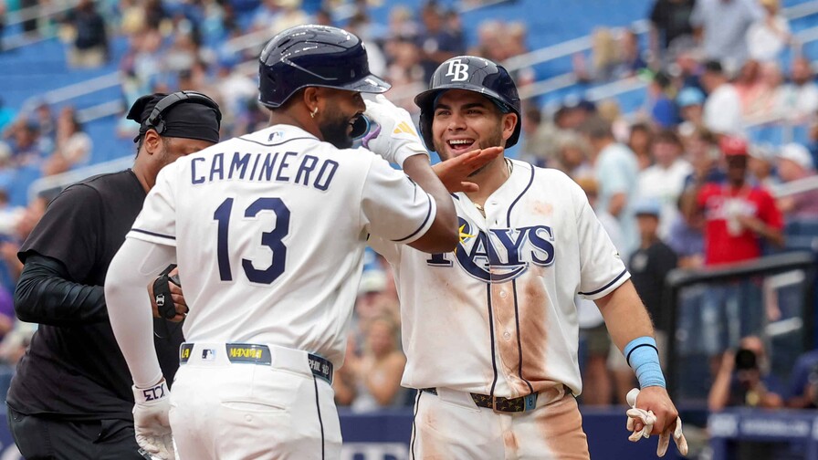 Junior Caminero y Jonathan Aranda llevan la experiencia del Clásico Mundial a los playoffs
