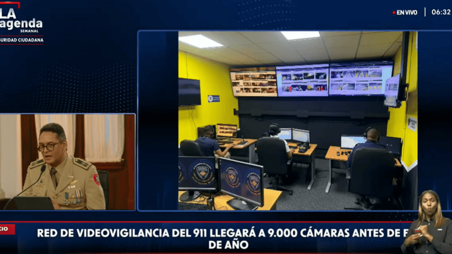 Legisladores respaldan accionar contra delincuentes 9-1-1 afirma que drones ya cubren el 87 % del Distrito Nacional y proyecta 9,000 cámaras para finales de año