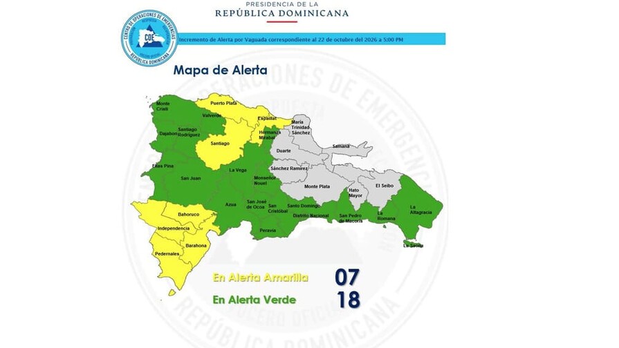 Vaguada: COE incluye a San Juan en provincias con alerta verde; suben a 358 las viviendas afectadas